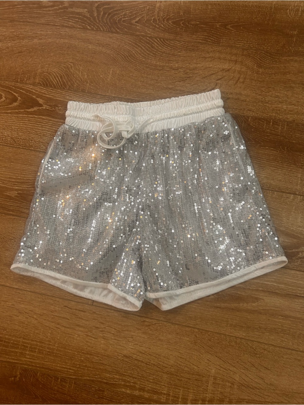 Silver Sequin Women’s Lounge Shorts